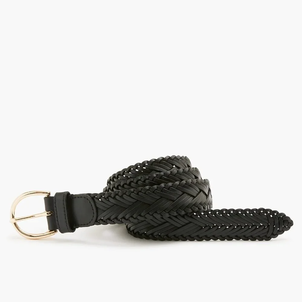 J. Crew Woven leather belt L/XL